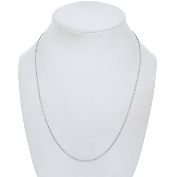 Vintage Sterling Silver 925 0.8mm Snake Chain Necklace 19" - Picture 1 of 3